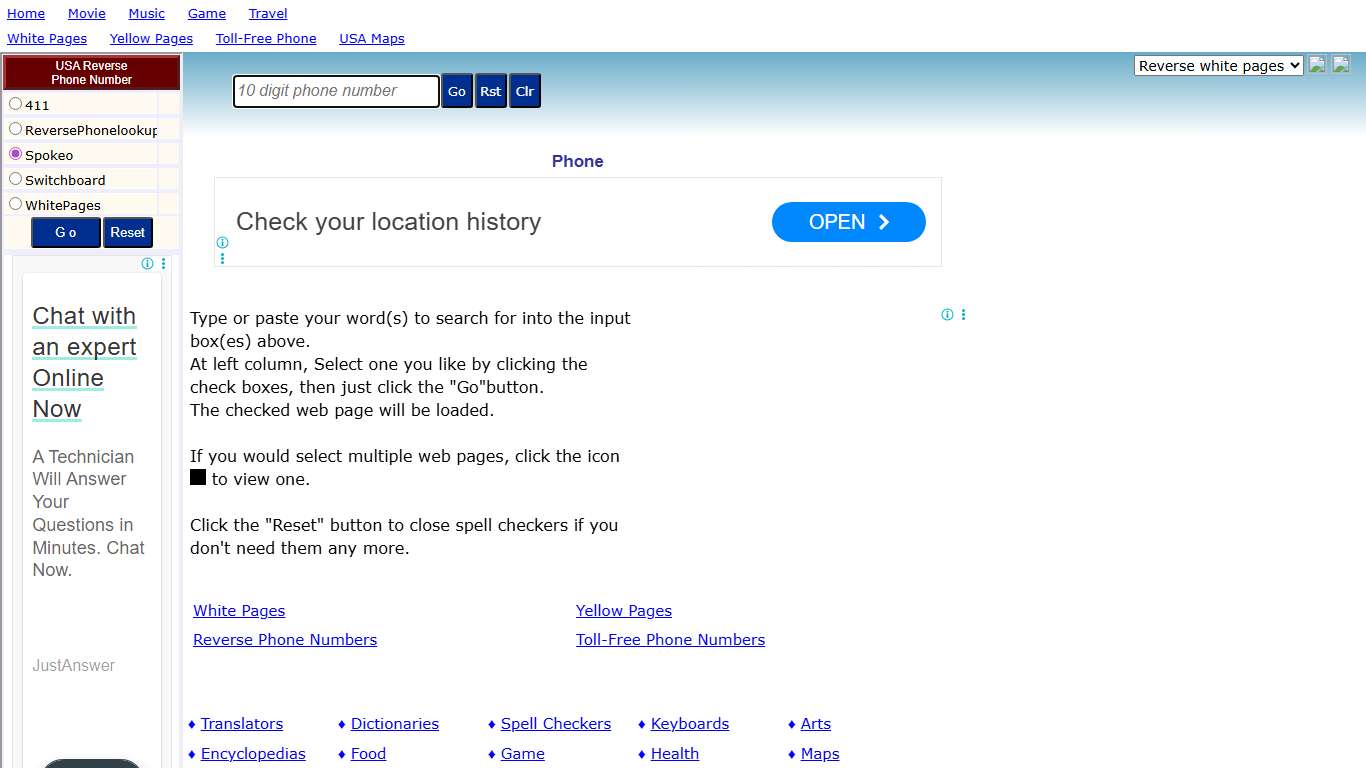 reverse phone numbers