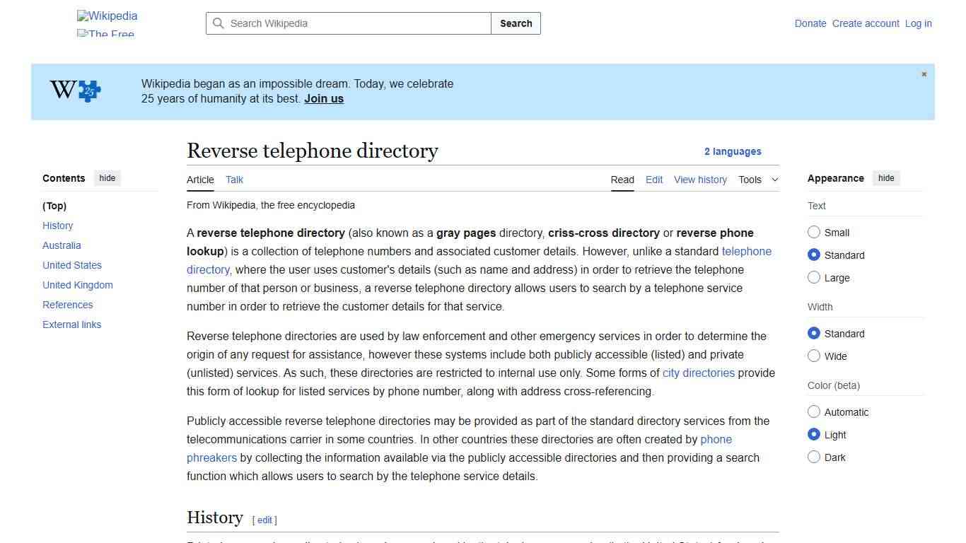 Reverse telephone directory - Wikipedia